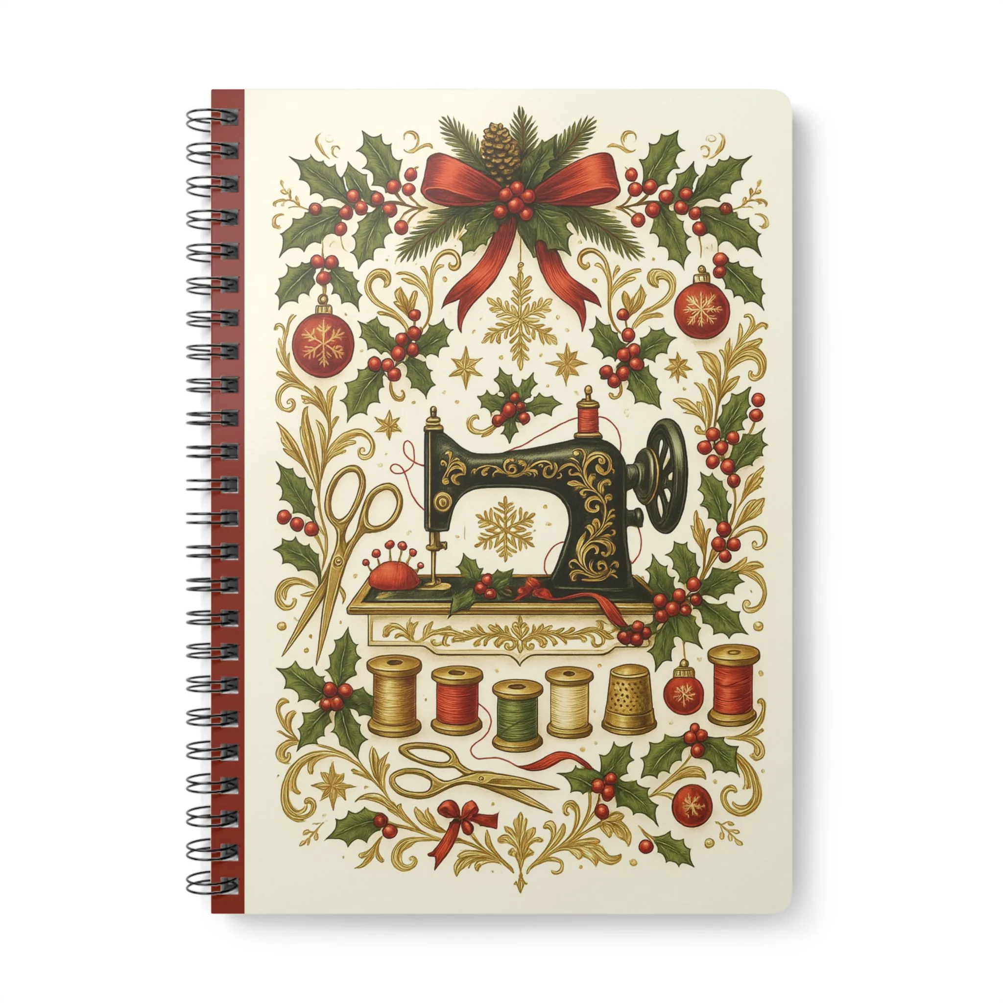 Classic Christmas Sewing Machine – Christmas Sewing Notebook by T Larkin