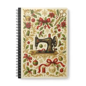 Holiday Sewing Machine – Christmas Sewing Notebook by T Larkin