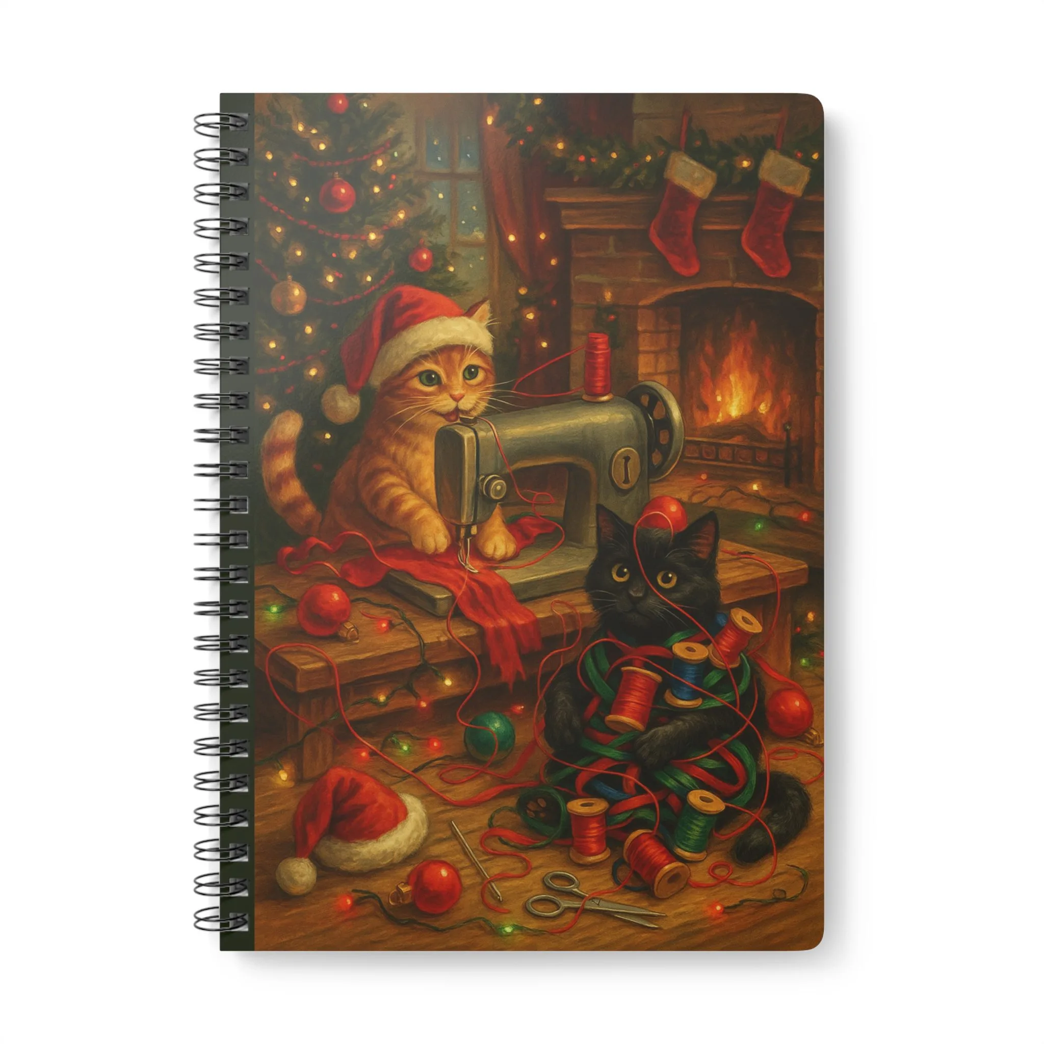 Christmas Cats – Christmas Sewing Notebook by T Larkin