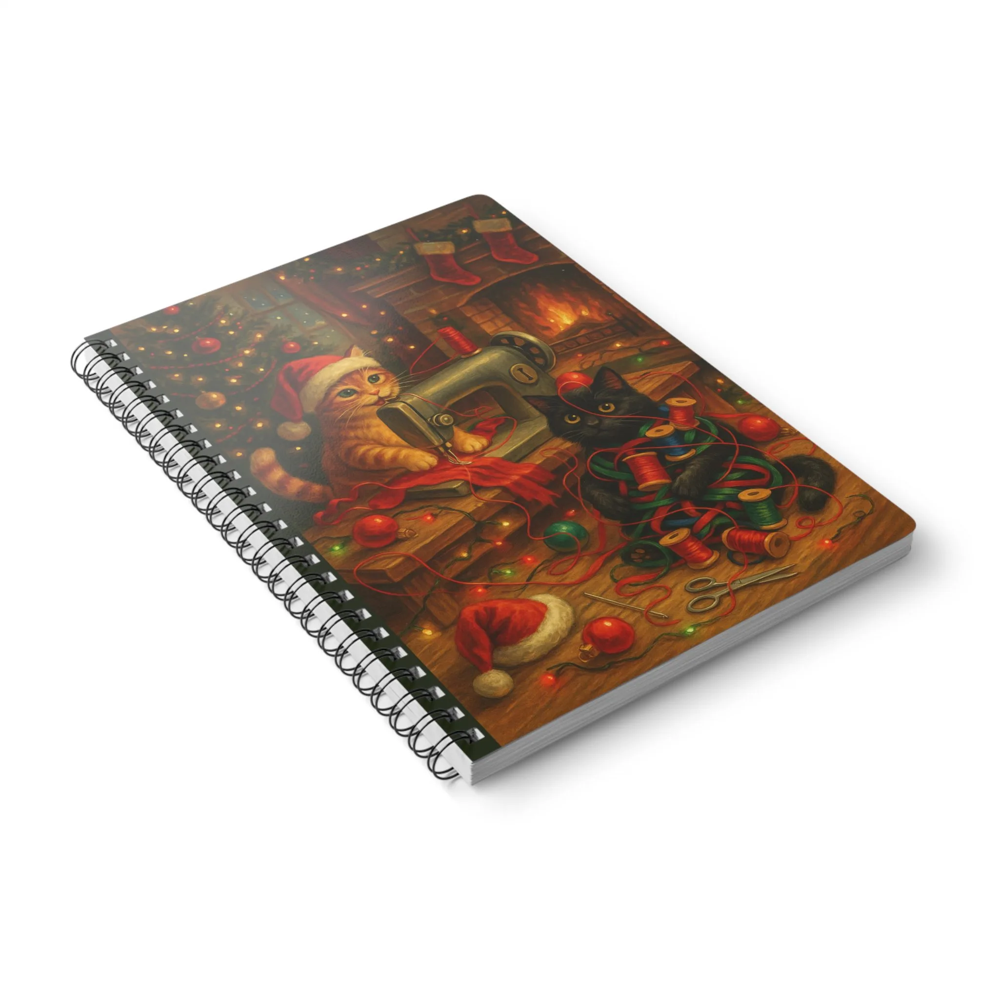 Christmas Cats Sewing Journal - Funny Festive Notebook Gift for Quilters and Sewing Lovers - Image 4