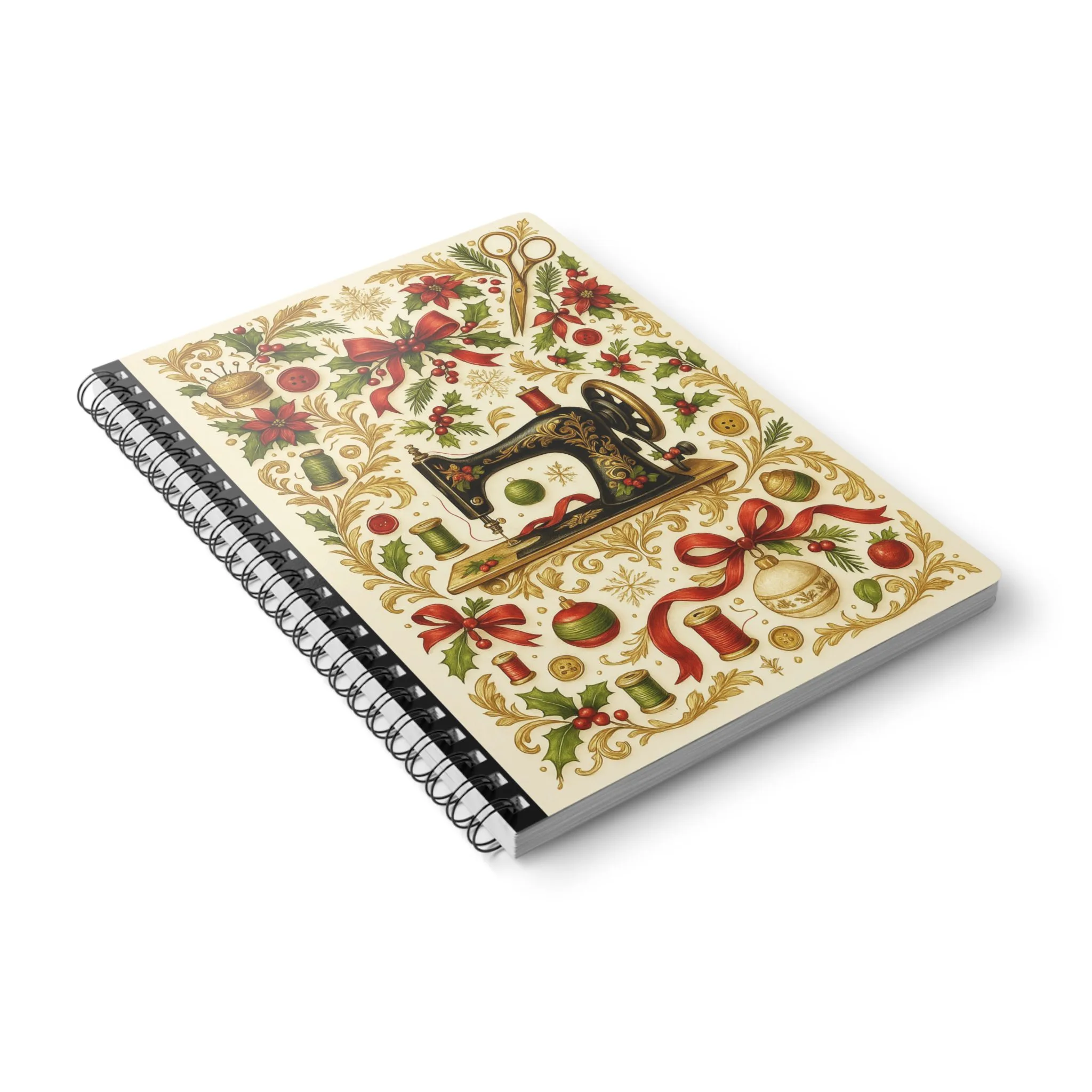 Holiday Sewing Machine Journal - Christmas Notebook Gift for Quilters and Sewing Lovers - Image 4