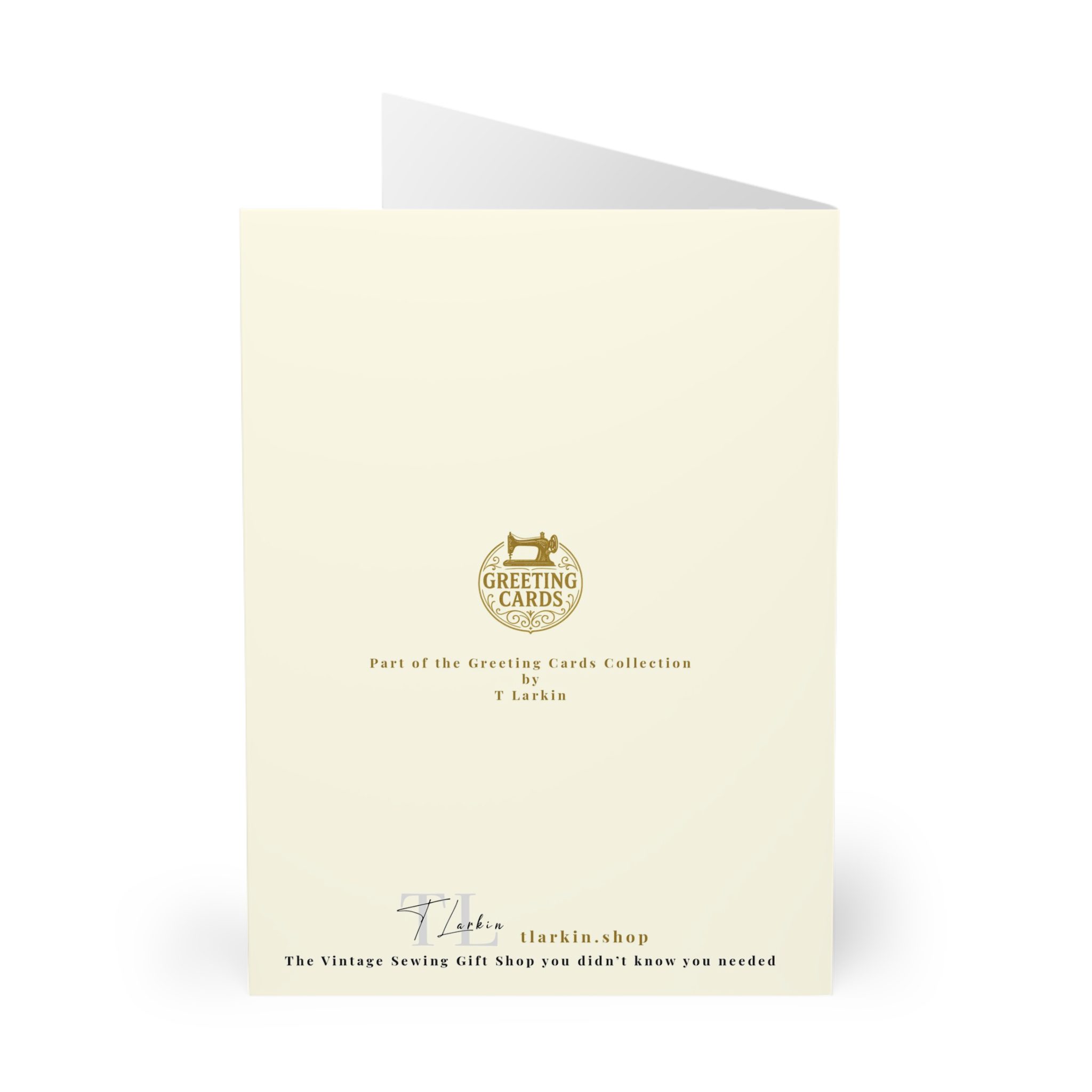 Sewing Christmas Card – Santa Sewing with Naughty Cats, Festive Gift for Sewing Lovers (Pack of 5) - Image 2