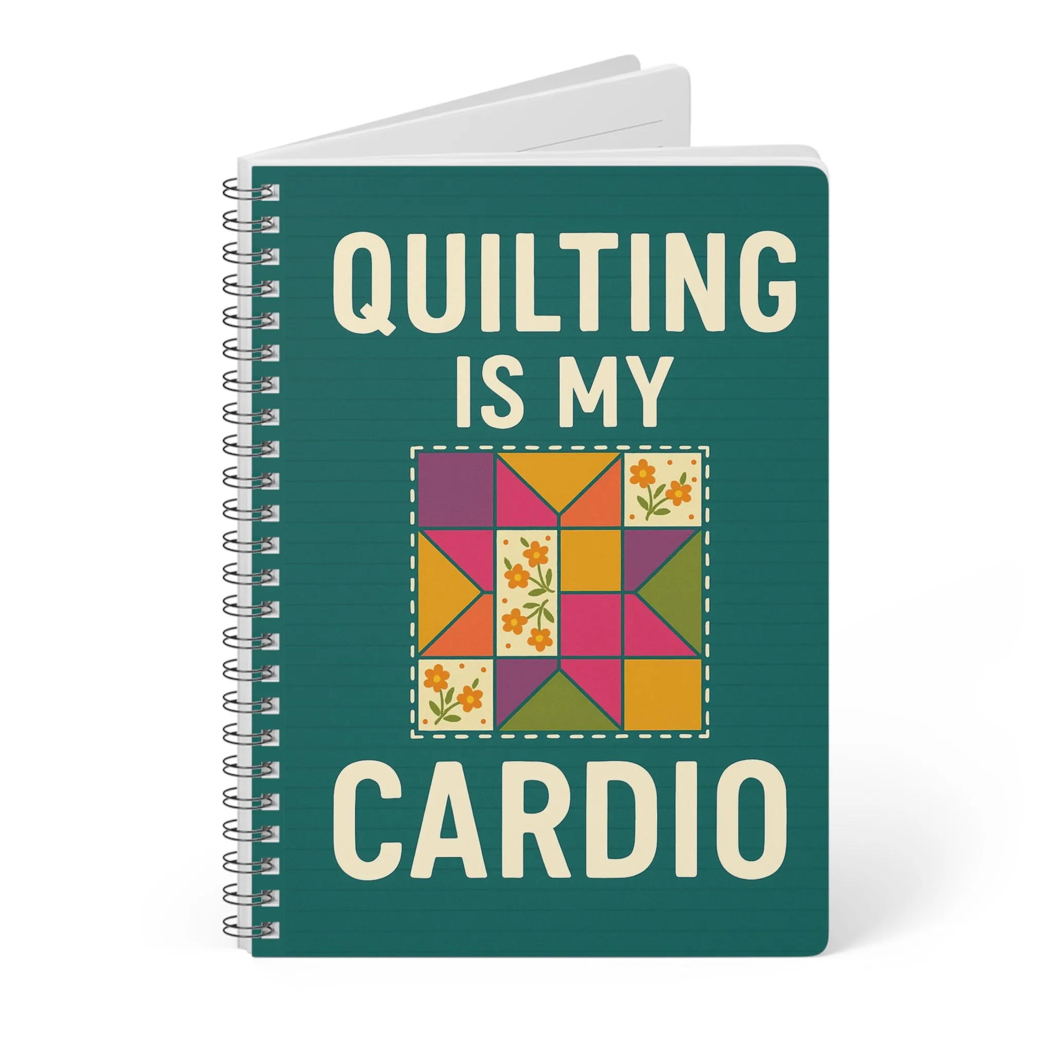 Funny Sewing Journal - Quilting Is My Cardio Notebook - Gift for Quilters and Sewing Lovers - Image 3