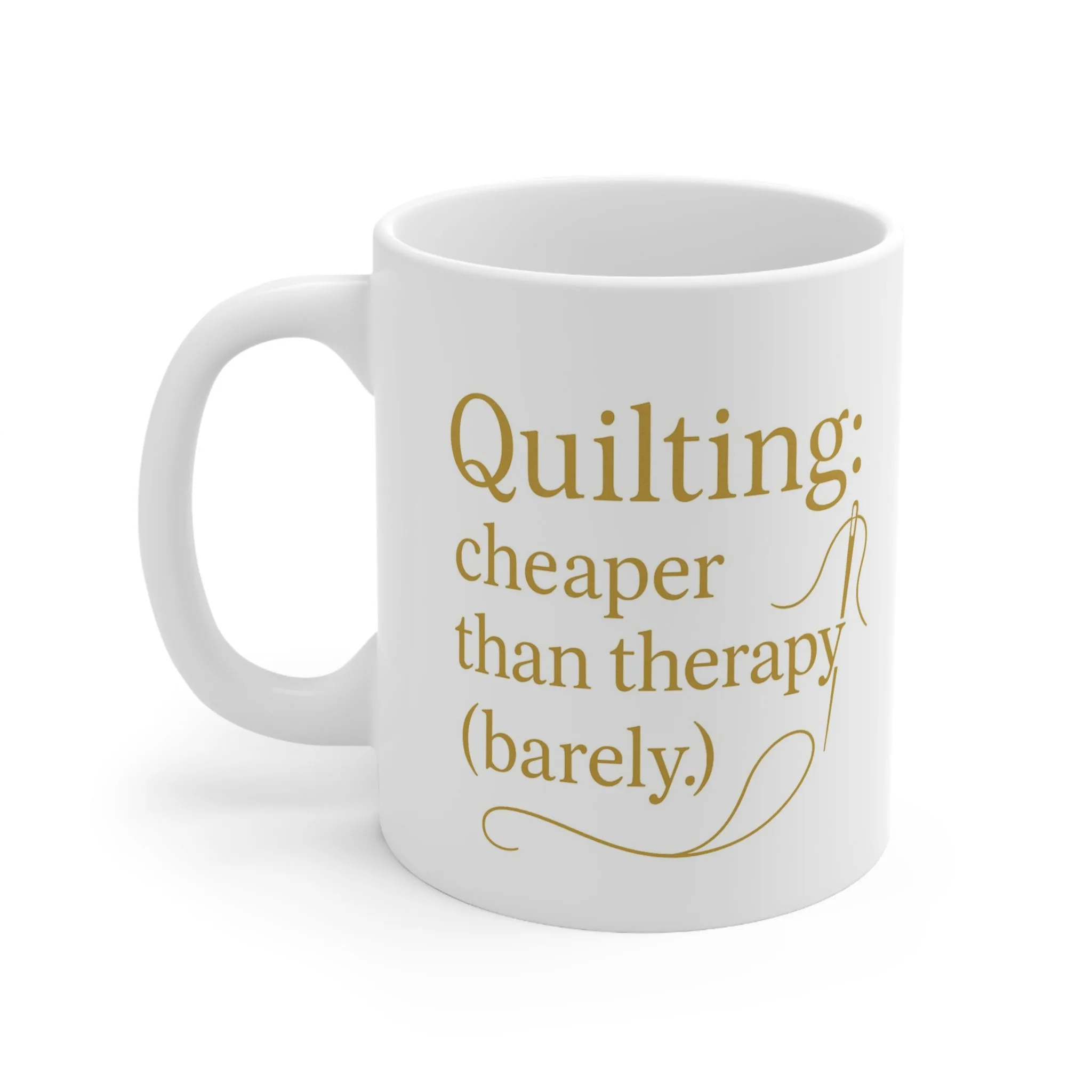 Sewing Mug – Quilting: Cheaper Than Therapy (Barely), Funny Gift for Quilters & Sewing Lovers - Image 2