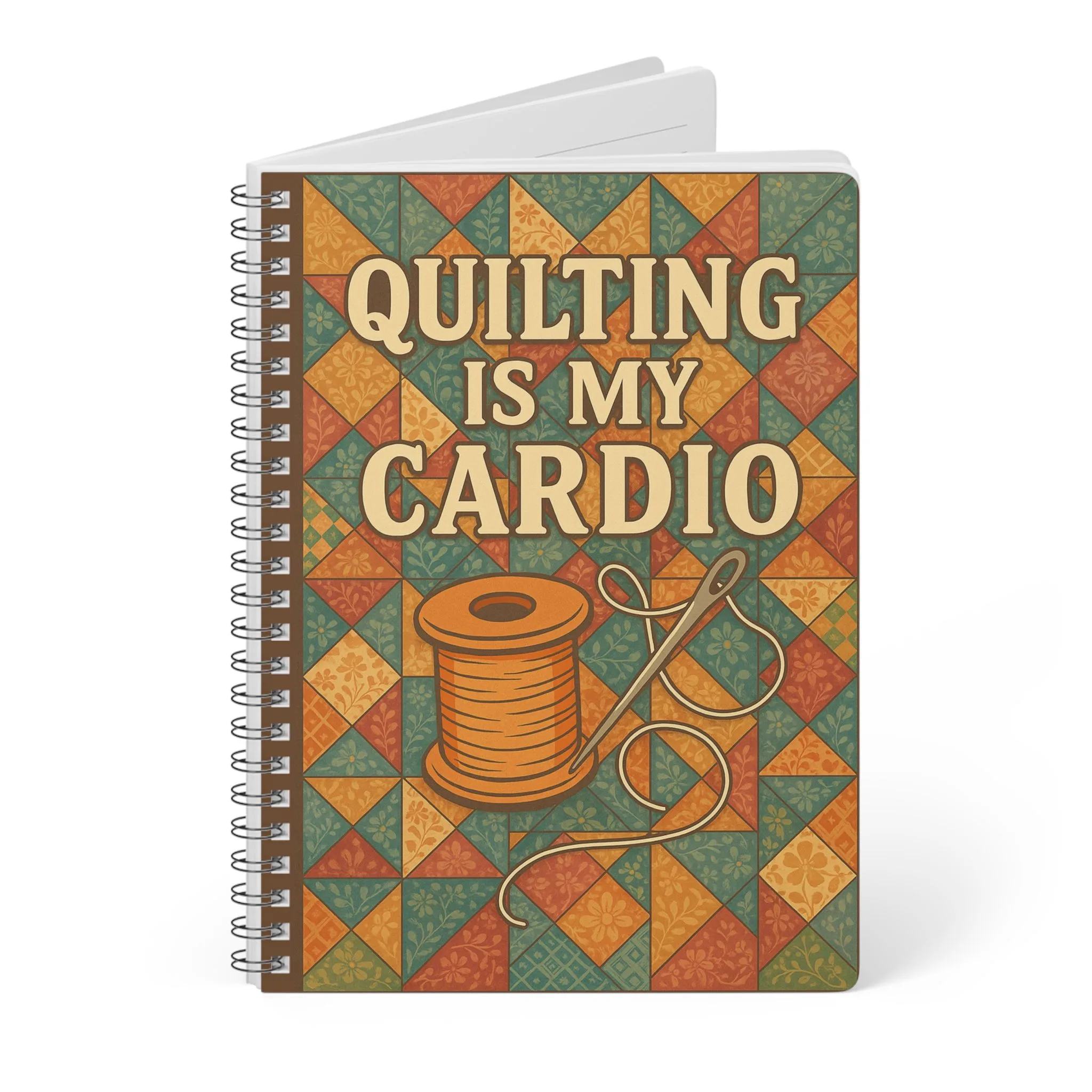 Funny Sewing Journal - Quilting Is My Cardio Notebook - Gift for Quilters and Sewing Lovers - Image 3