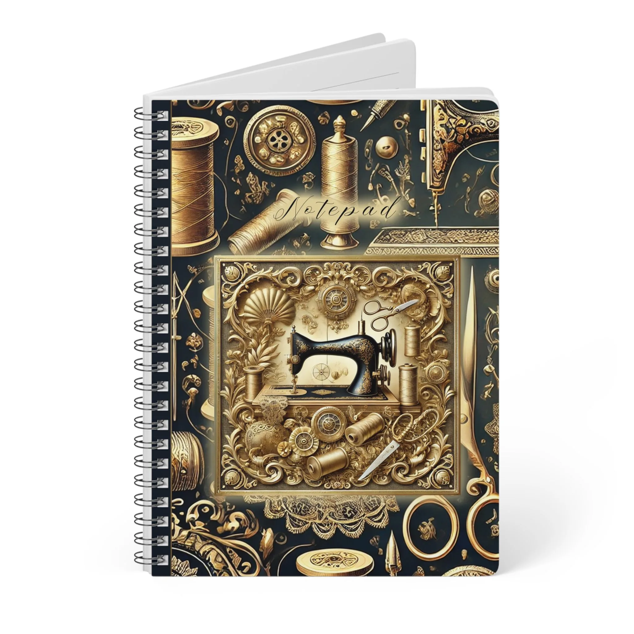 Black and Gold Sewing Notebook - Luxurious Gift for Quilters and Sewists - Image 3