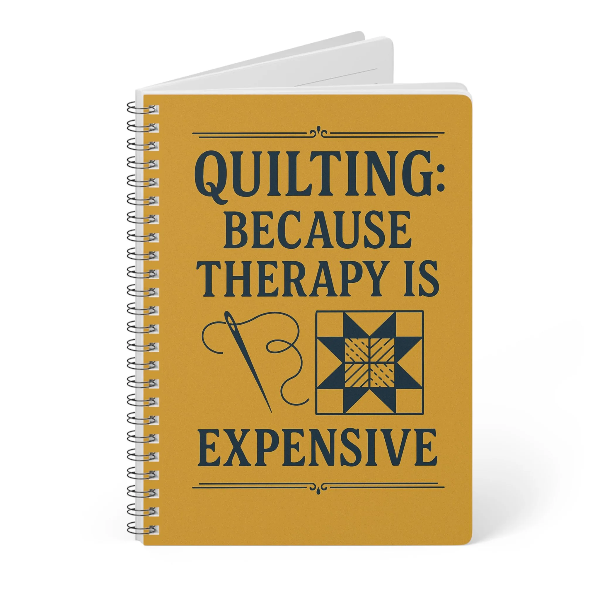Funny Sewing Journal - Quilting Because Therapy Is Expensive Notebook - Gift for Quilters and Sewing Lovers - Image 3