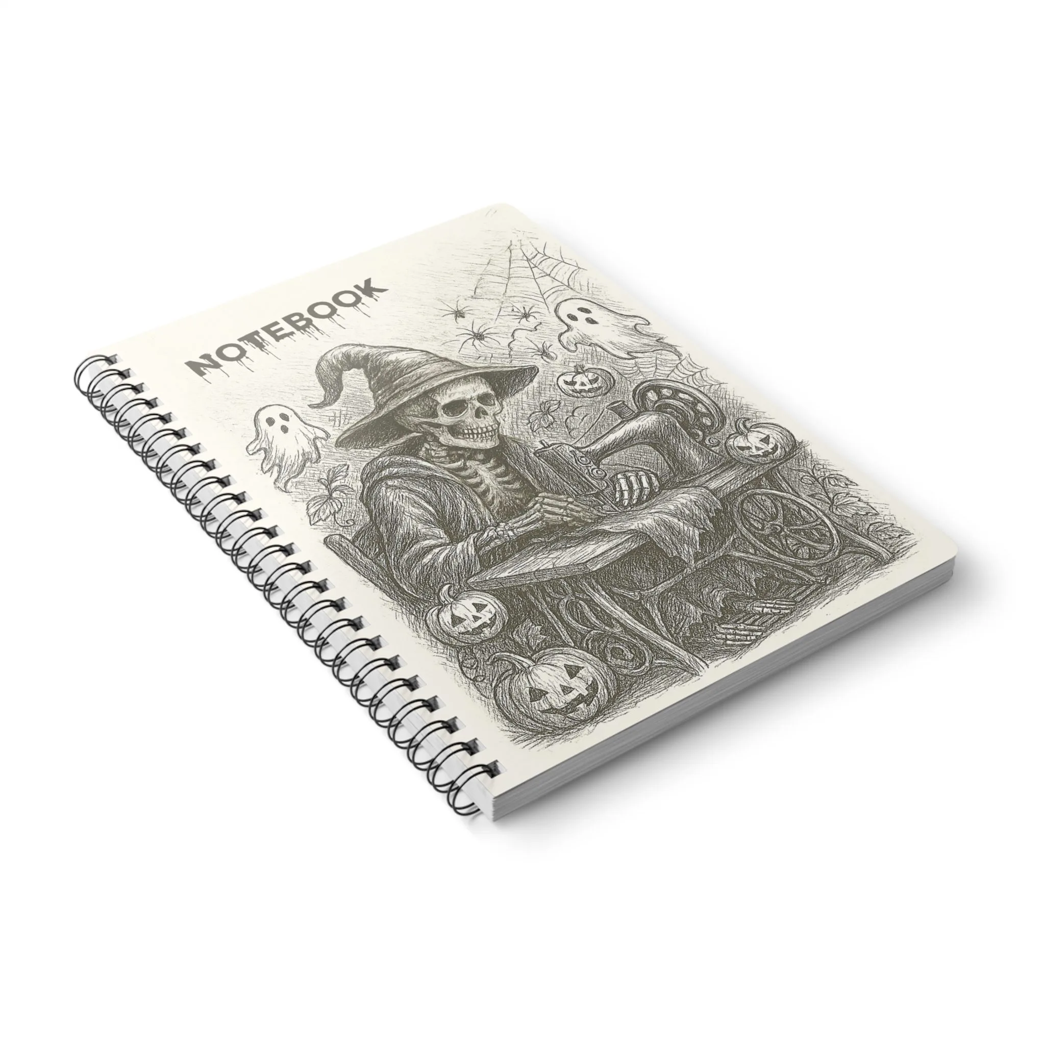 Funny Sewing Journal - Stitching Skeleton Halloween Notebook Gift for Quilters and Sewing Lovers - Image 4