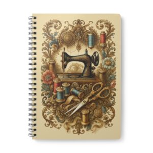 Ornate Vintage Sewing Machine – Vintage Sewing Notebook by T Larkin