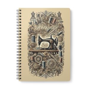 Vintage Sewing Machine – Elegant Vintage Sewing Notebook by T Larkin