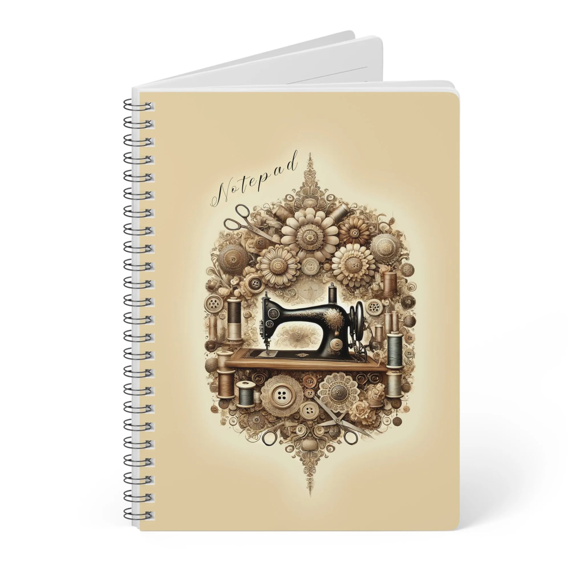 Floral Sewing Machine Notebook - Gift for Quilters, Sewists & Crafters - Image 3