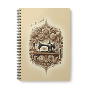 Floral Sewing Machine – Vintage Sewing Notebook by T Larkin
