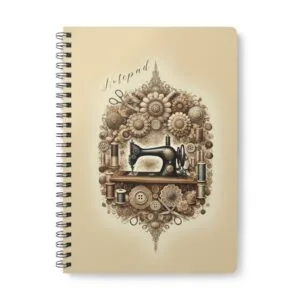 Floral Sewing Machine – Vintage Sewing Notebook by T Larkin