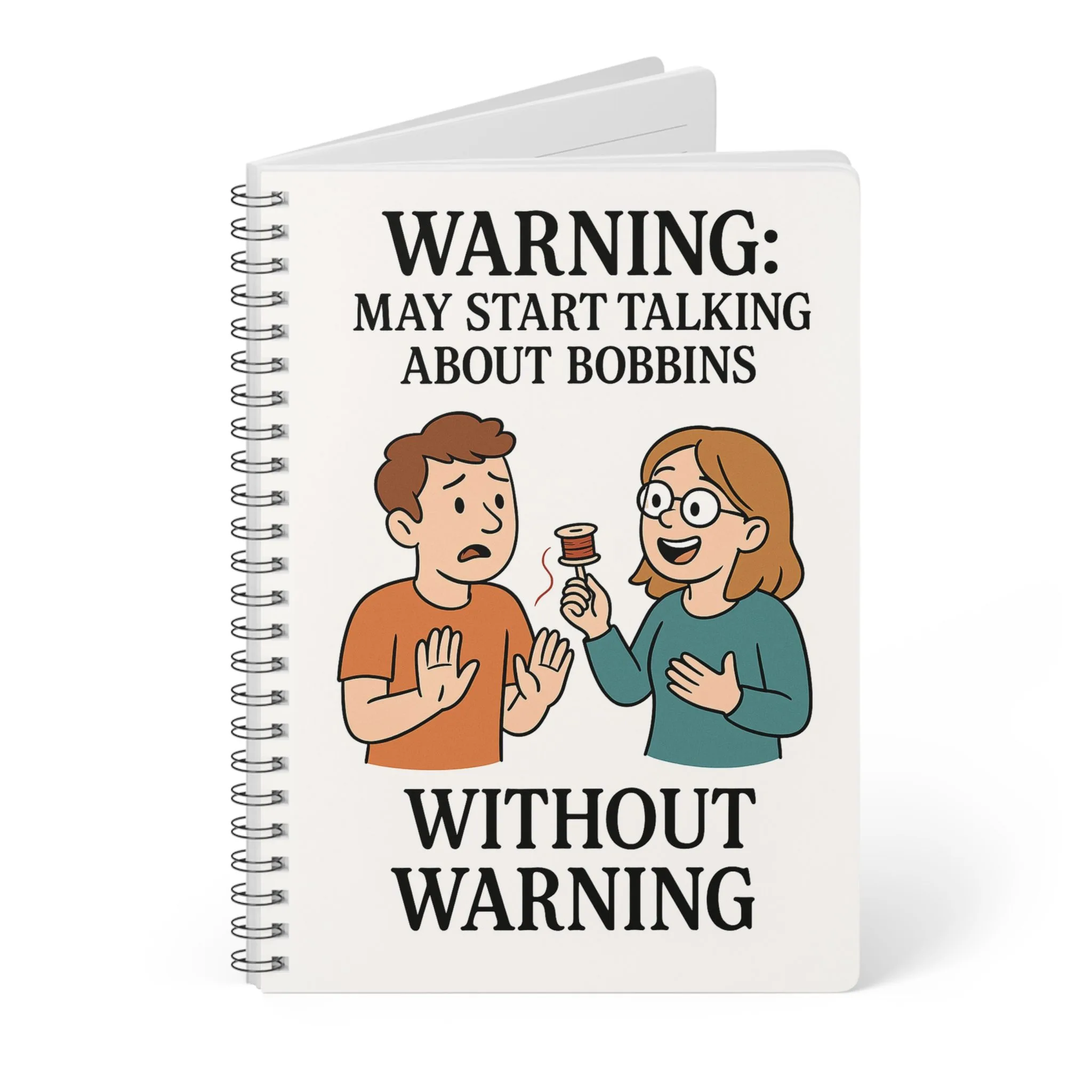 Funny Sewing Notebook - Warning: May Start Talking About Bobbins - Hilarious Gift for Sewists and Quilters - Image 3