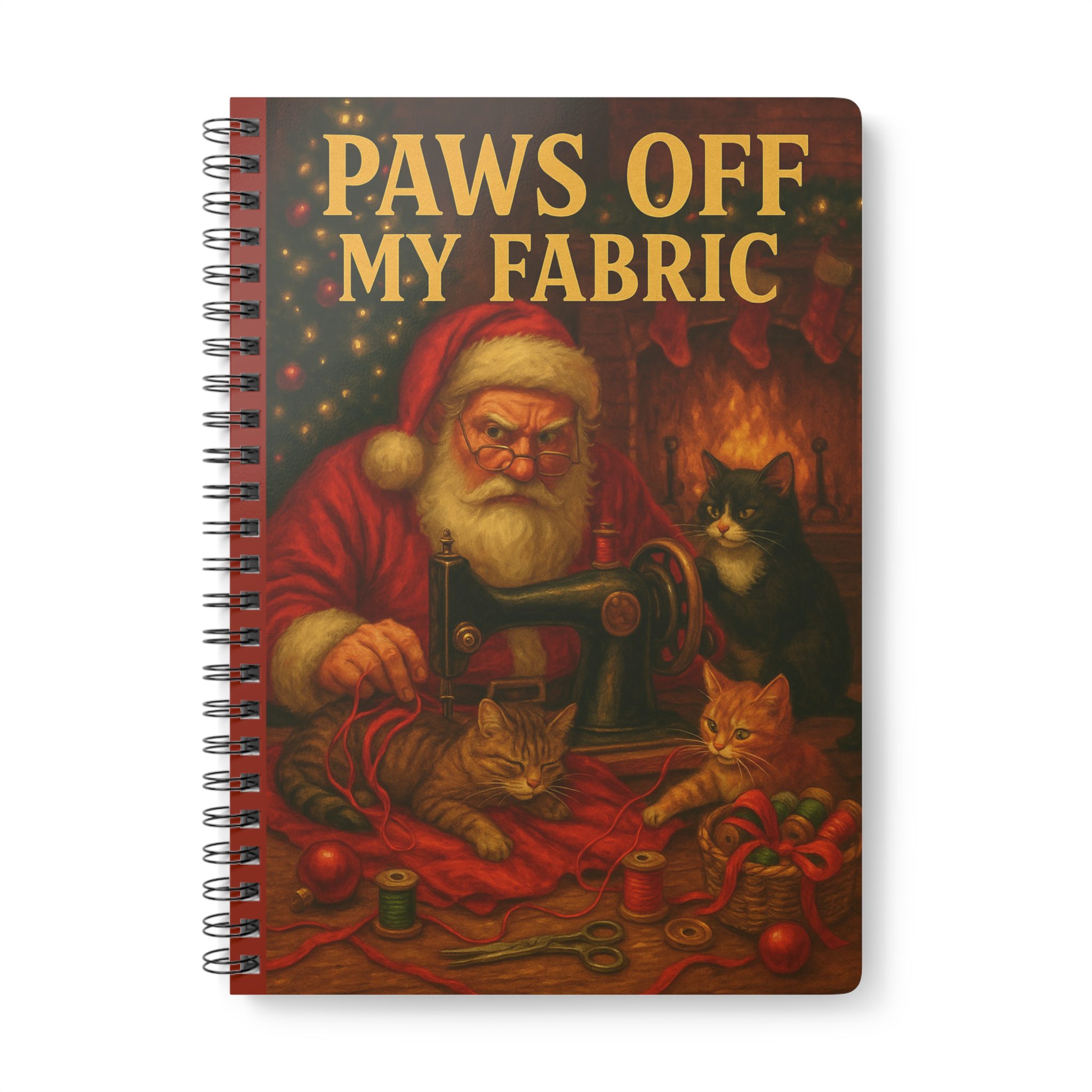 Paws Off My Fabric – Christmas Sewing Notebook by T Larkin