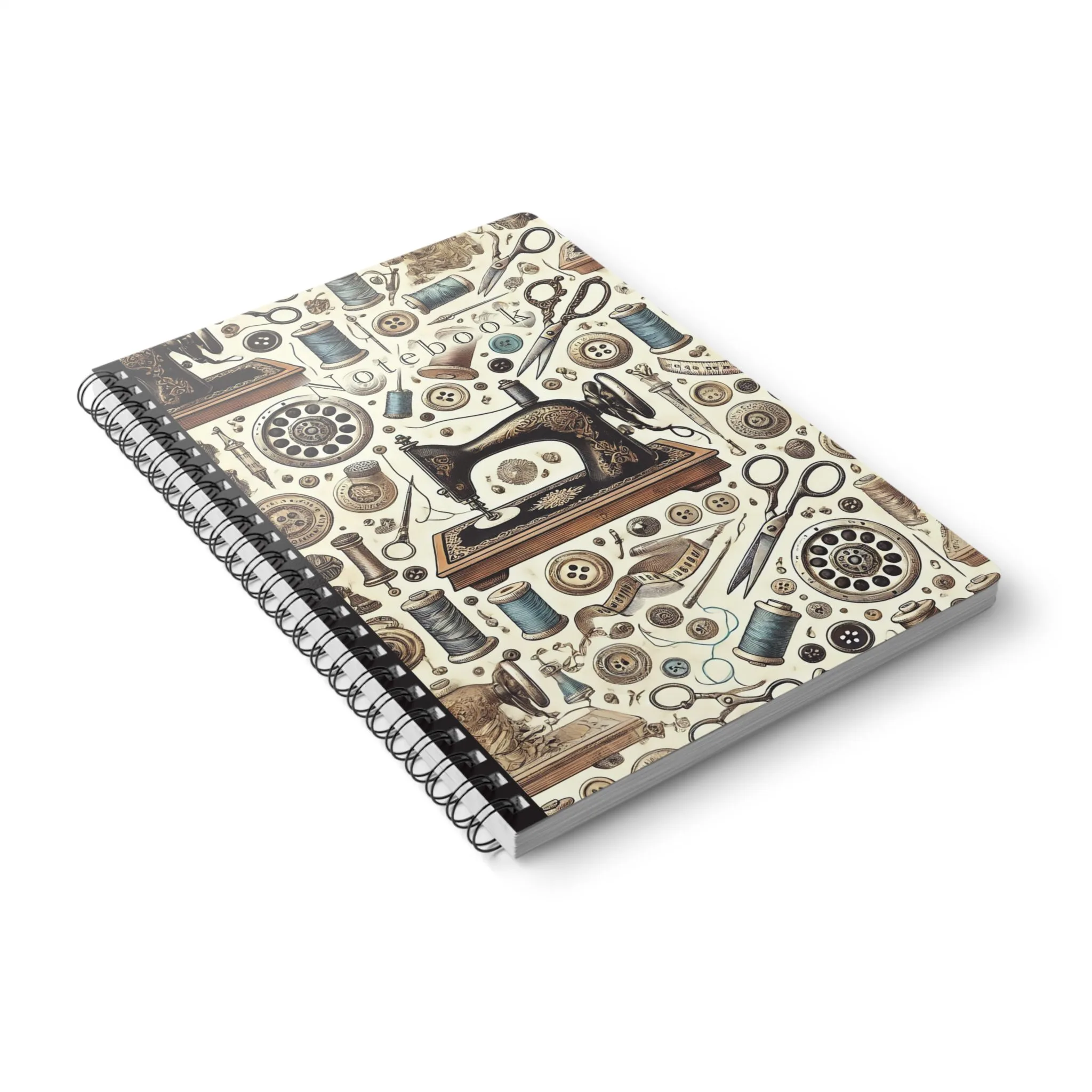 Vintage Sewing Machine Notebook - Sewing Journal gift for sewing lovers - Image 4