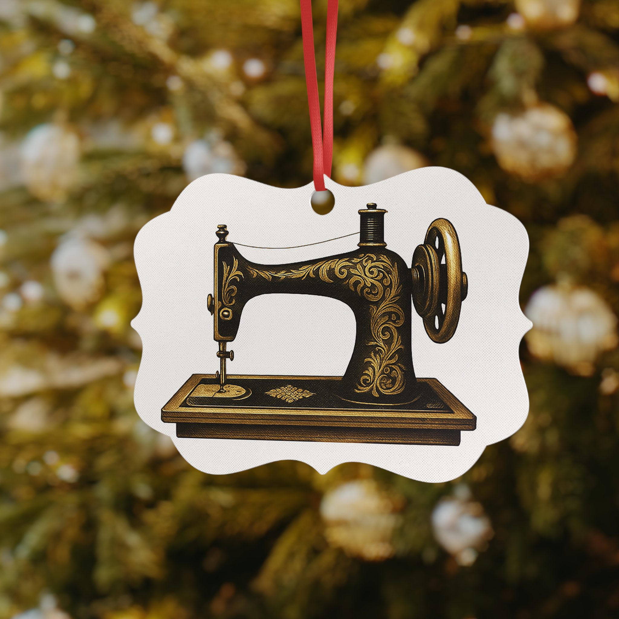 Sewing Christmas Hanging Ornament – Classic Vintage Sewing Machine Decoration & Gift for Quilters and Sewing Lovers - Image 3