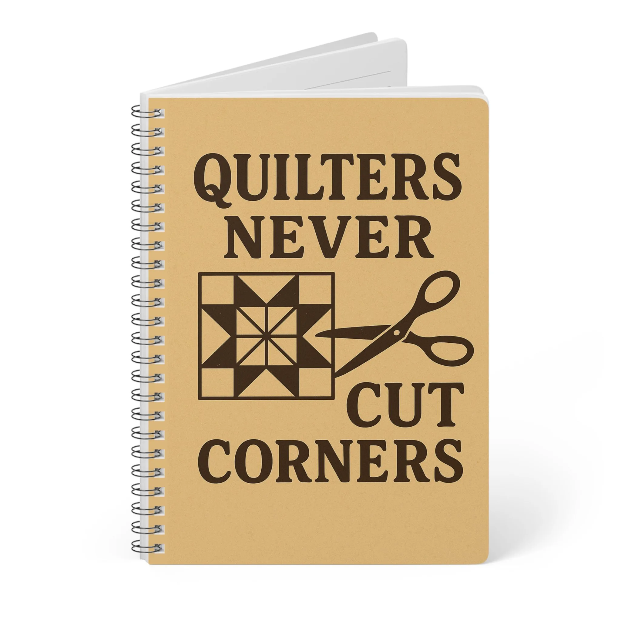 Funny Sewing Journal - Quilters Never Cut Corners Notebook - Gift for Quilters and Sewing Lovers - Image 3