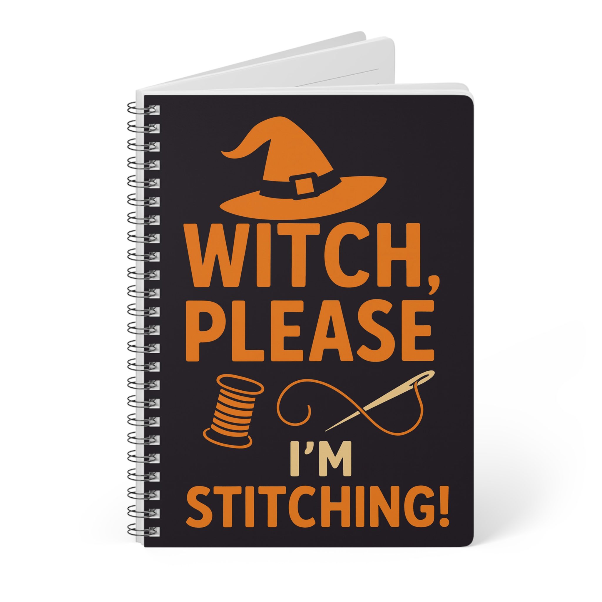 Funny Sewing Journal - Witch Please I'm Stitching Halloween Notebook - Gift for Quilters and Sewing Lovers - Image 3
