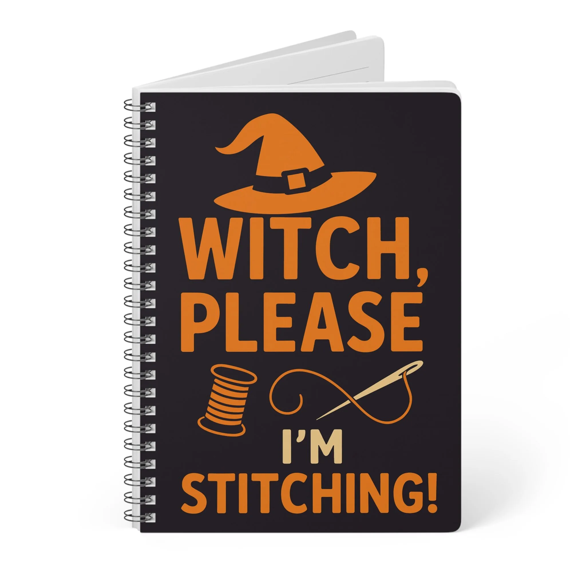 Funny Sewing Journal - Witch Please I'm Stitching Halloween Notebook - Gift for Quilters and Sewing Lovers - Image 3