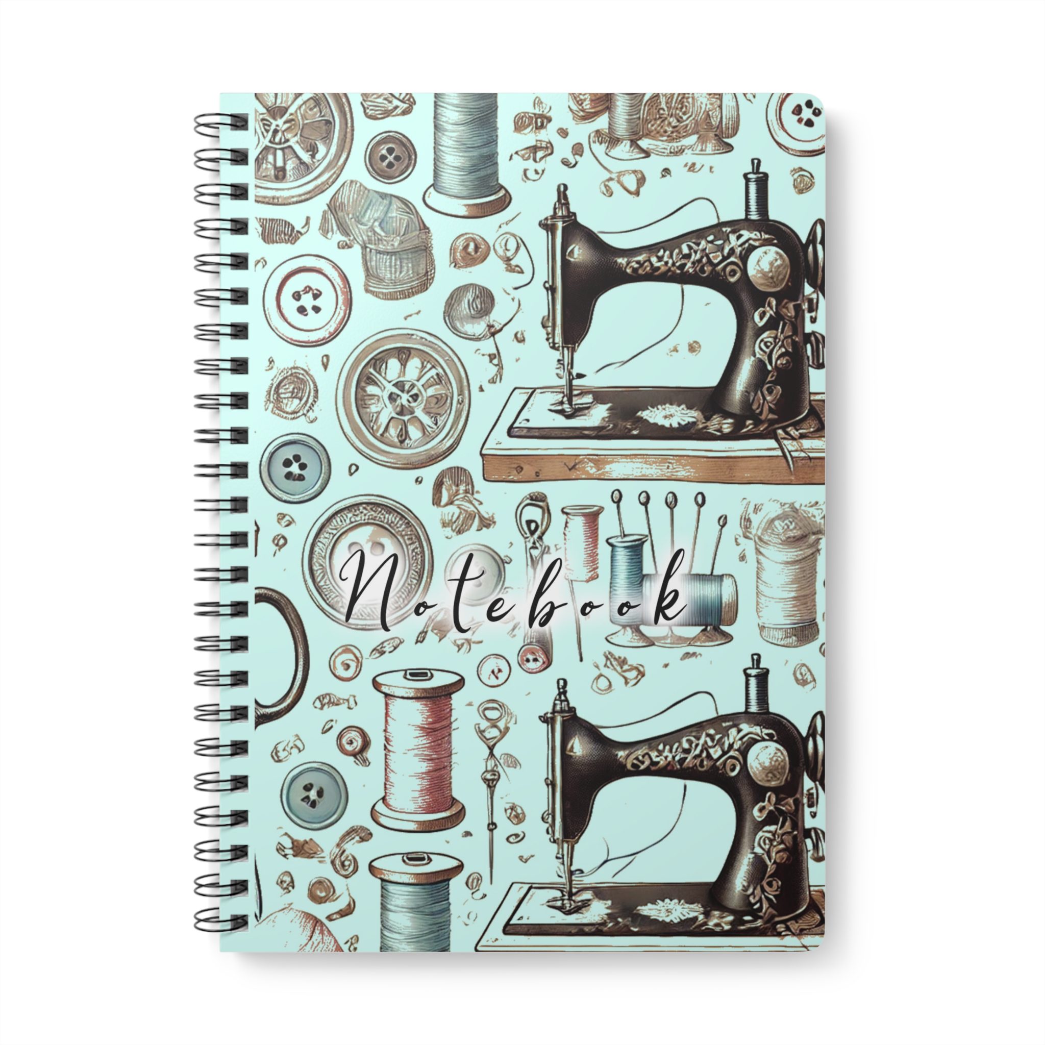 Vintage Sewing Machine Pattern – Vintage Sewing Notebook by T Larkin