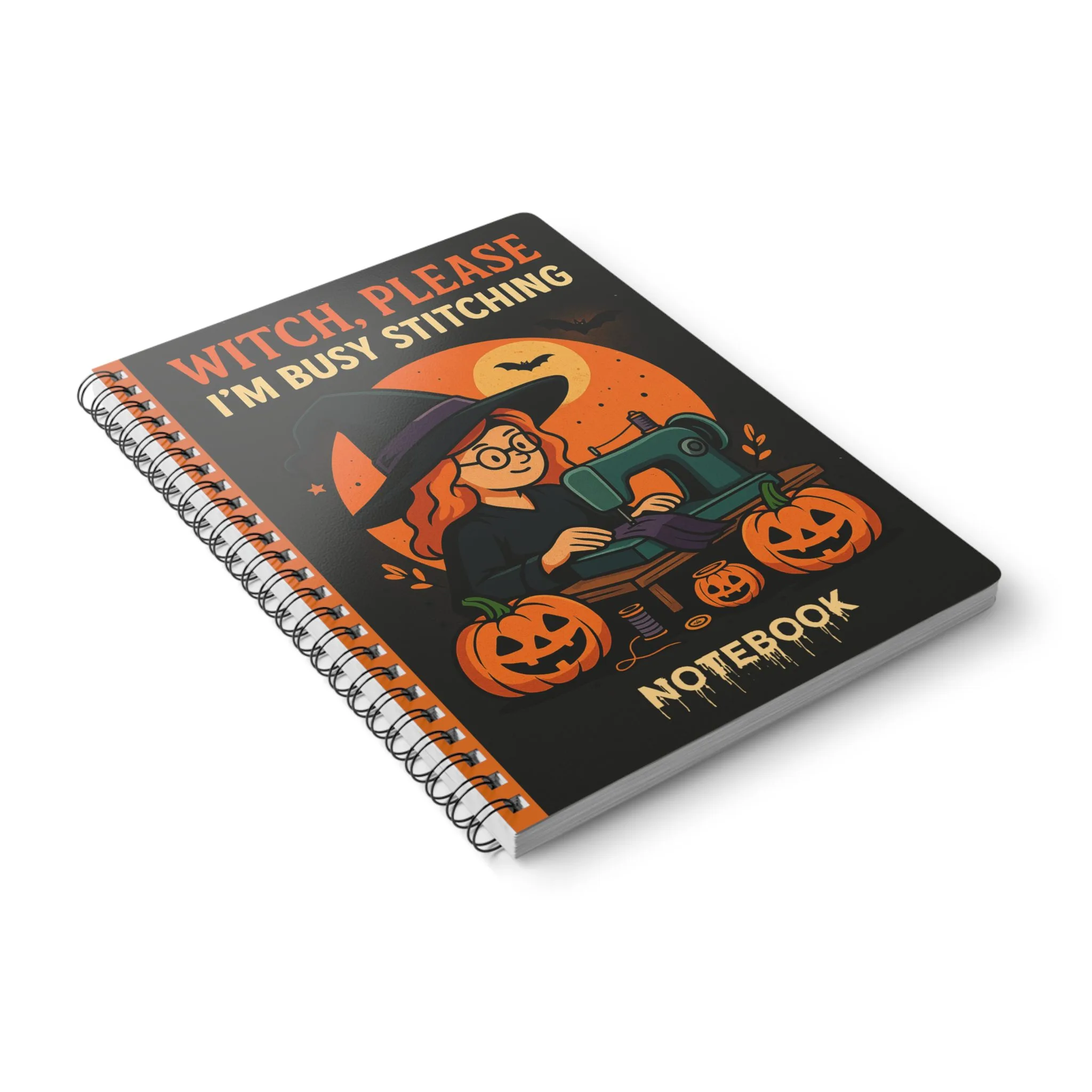 Funny Sewing Journal - Witch Please I'm Busy Stitching Halloween Notebook - Gift for Quilters - Image 4