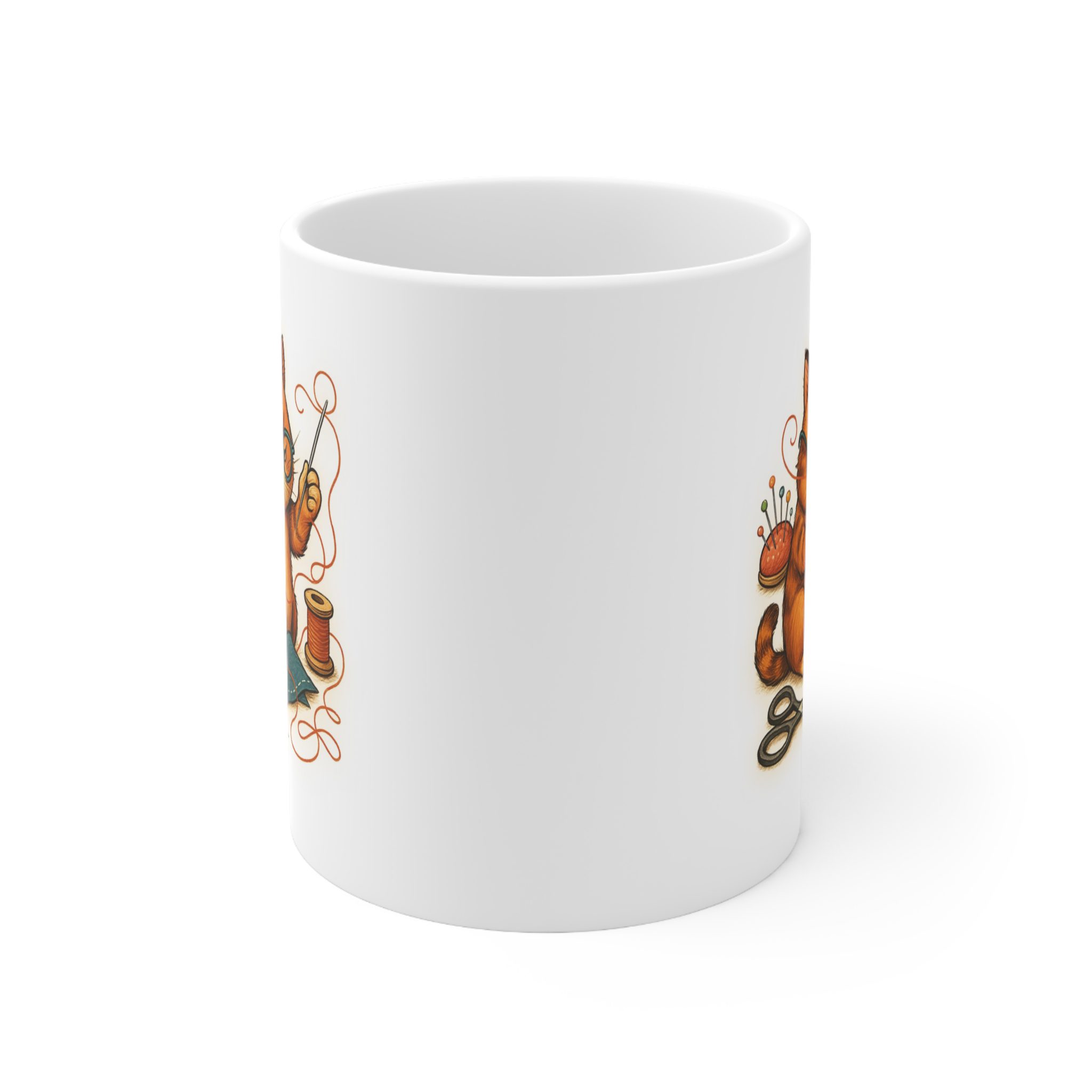 Sewing Mug – Grumpy Cat Sewing Design, Funny Gift for Quilters & Sewing Lovers (11oz or 15oz) - Image 7