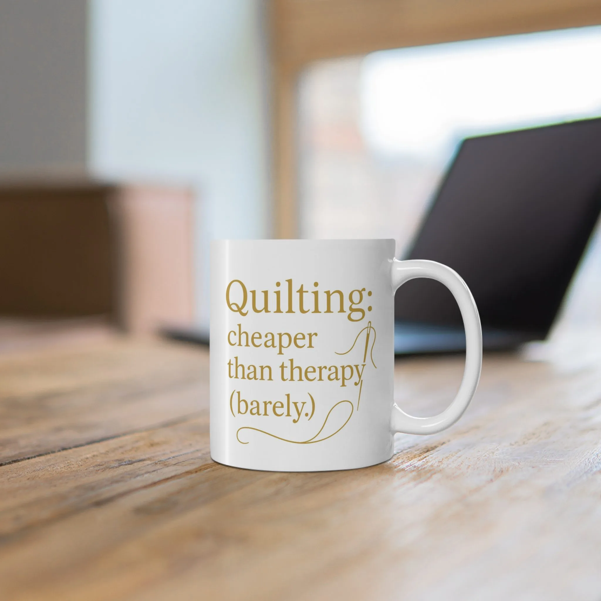 Sewing Mug – Quilting: Cheaper Than Therapy (Barely), Funny Gift for Quilters & Sewing Lovers - Image 5