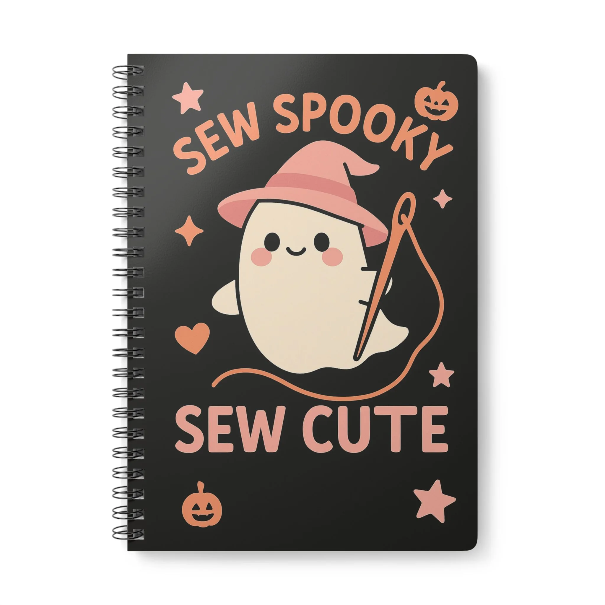 Sew Spooky Sew Cute Halloween Ghost Sewing Notebook by T Larkin