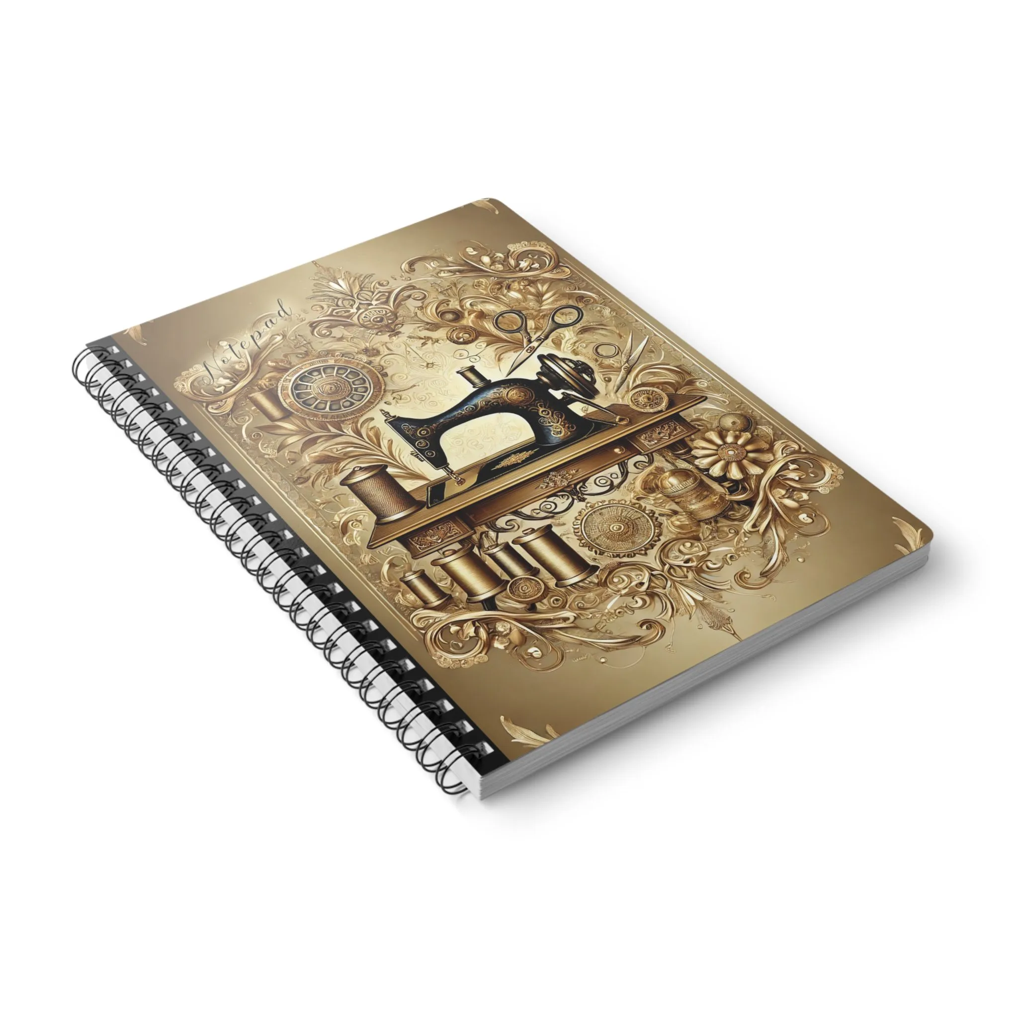 Ornate Gold Sewing Notebook - Elegant Gift for Quilters &Makers - Image 4