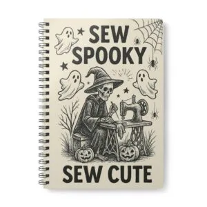 Sew Spooky Sew Cute Halloween Sewing Notebook by T Larkin