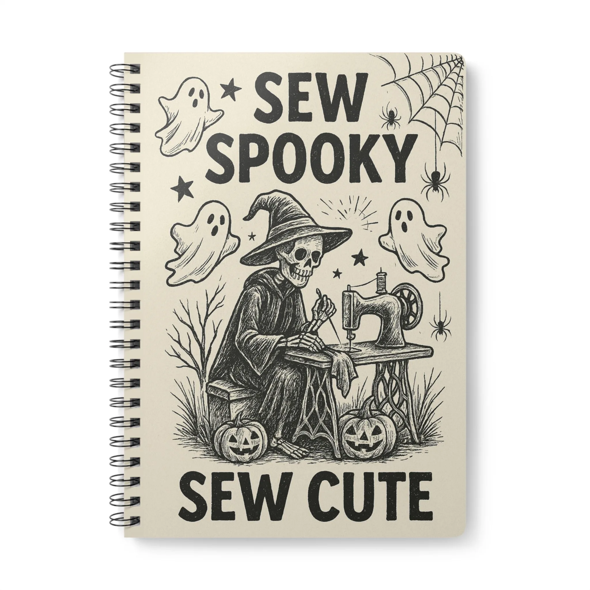 Sew Spooky Sew Cute Halloween Sewing Notebook by T Larkin