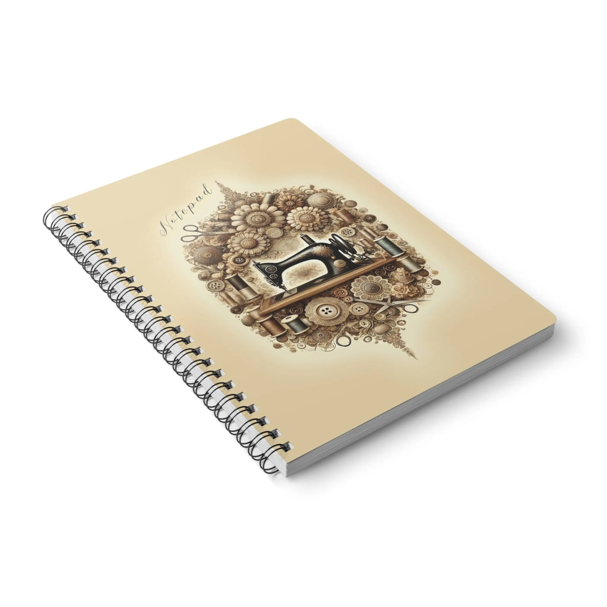 Floral Sewing Machine Notebook - Gift for Quilters, Sewists & Crafters - Image 4