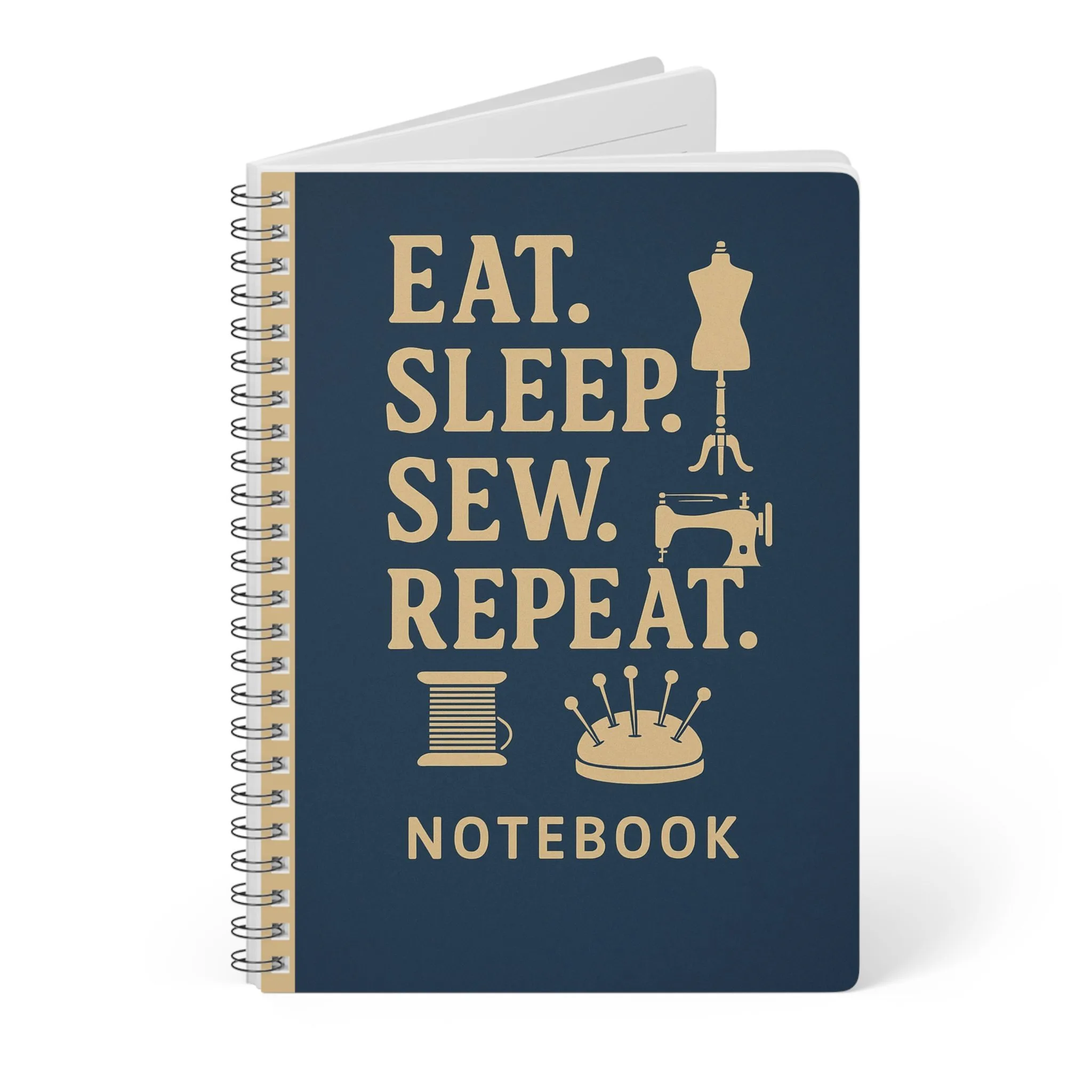 Funny Sewing Journal - Eat Sleep Sew Repeat Notebook - Gift for Quilters and Sewing Lovers - Image 3