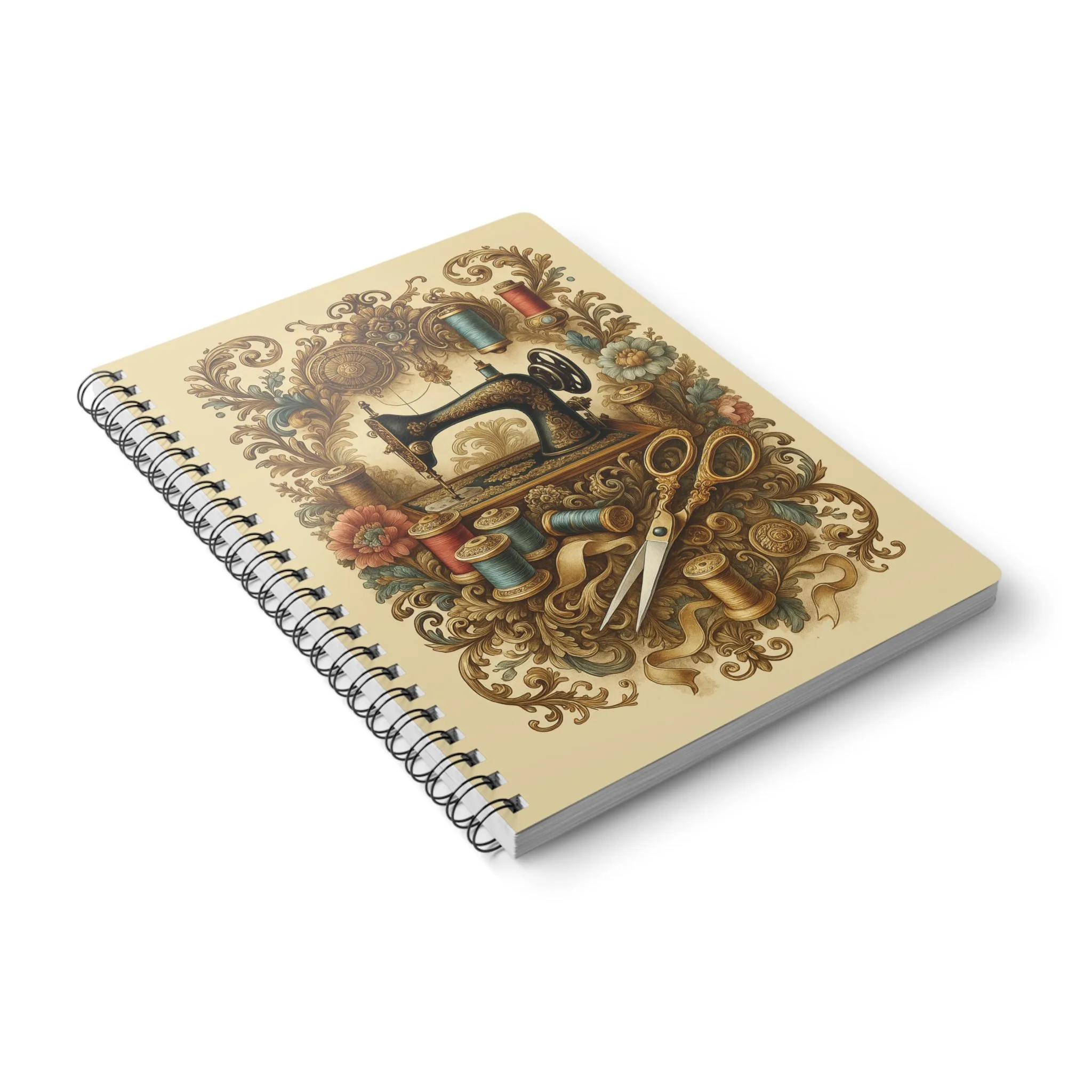 Sewing Journal - Ornate Vintage Sewing Machine Notebook - Gift for Quilters and Sewing Lovers - Image 4