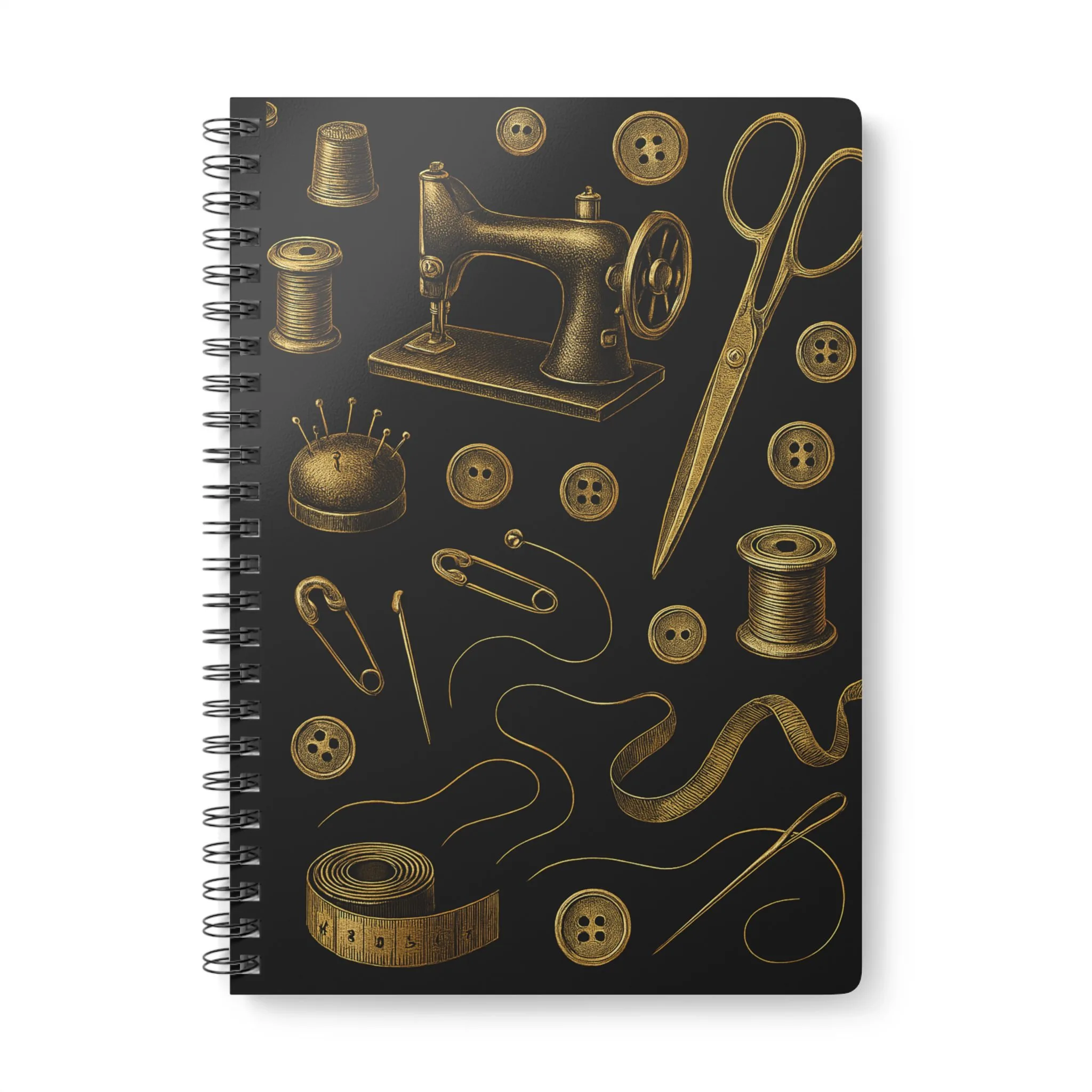 Vintage Gold Sewing Pattern – Vintage Sewing Notebook by T Larkin