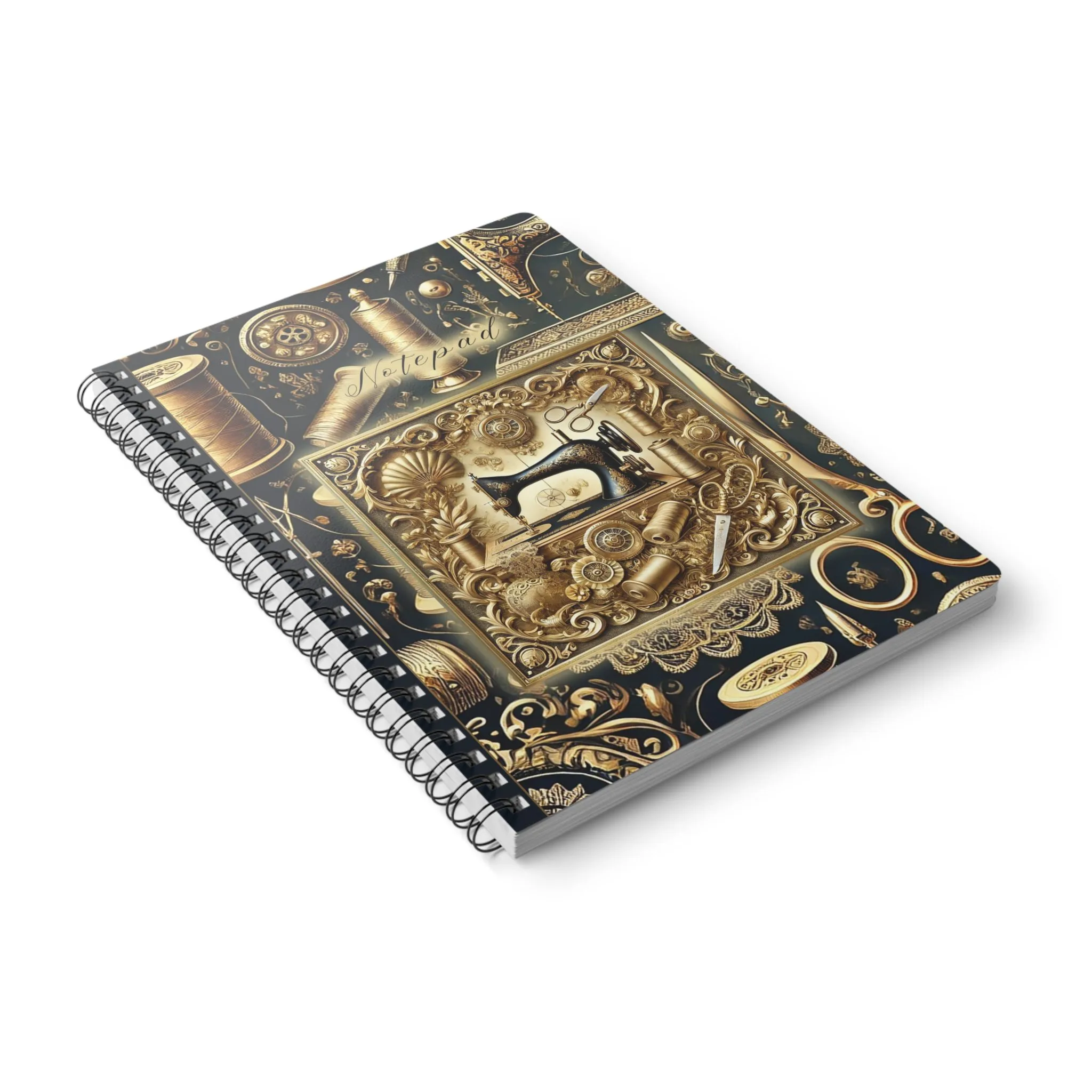 Black and Gold Sewing Notebook - Luxurious Gift for Quilters and Sewists - Image 4