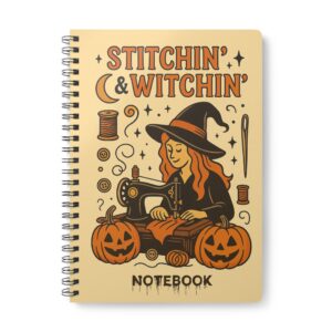 Stitchin’ and Witchin’ Halloween Sewing Notebook by T Larkin