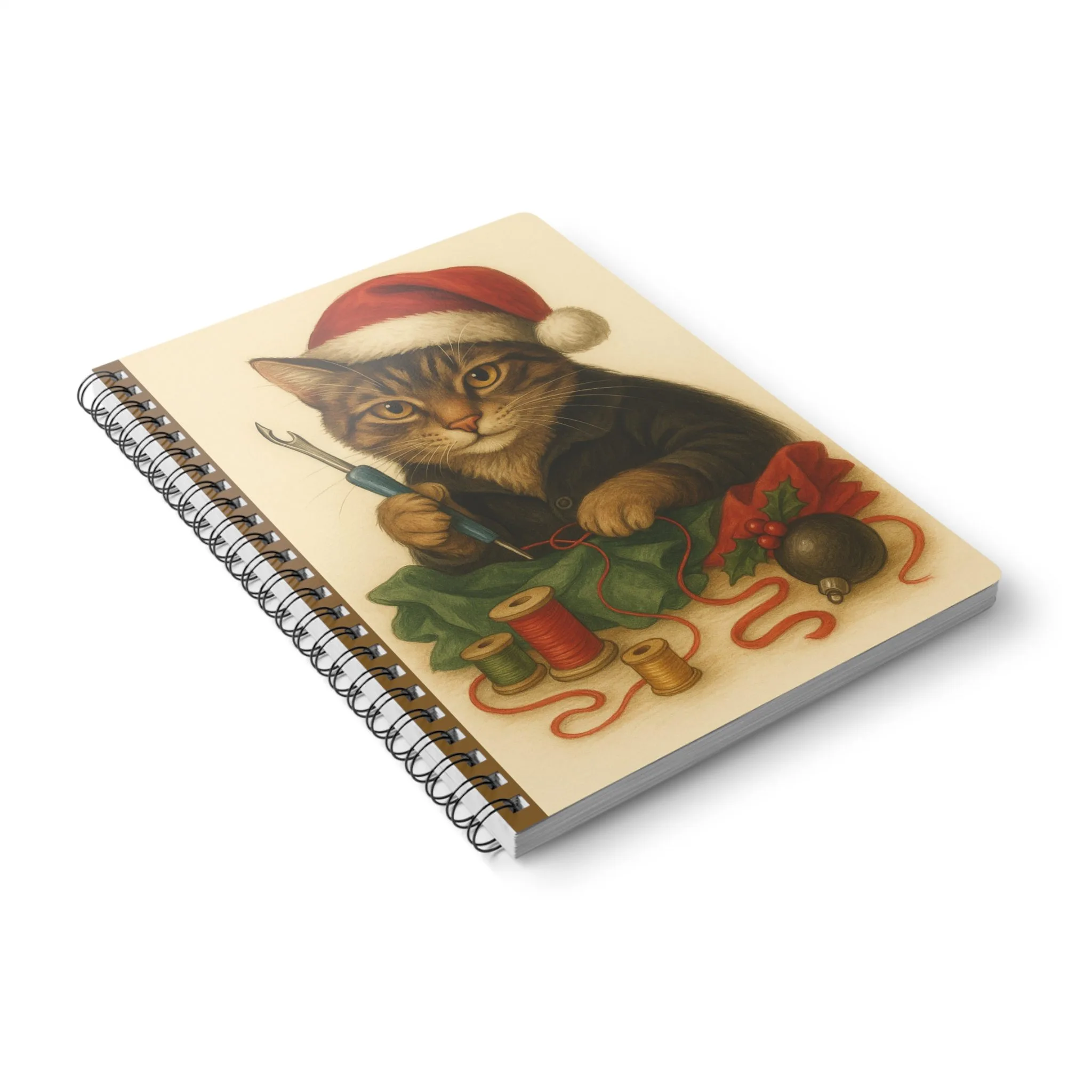 Funny Sewing Journal - Christmas Cat with Seam Ripper Notebook Gift for Quilters and Sewing Lovers - Image 4