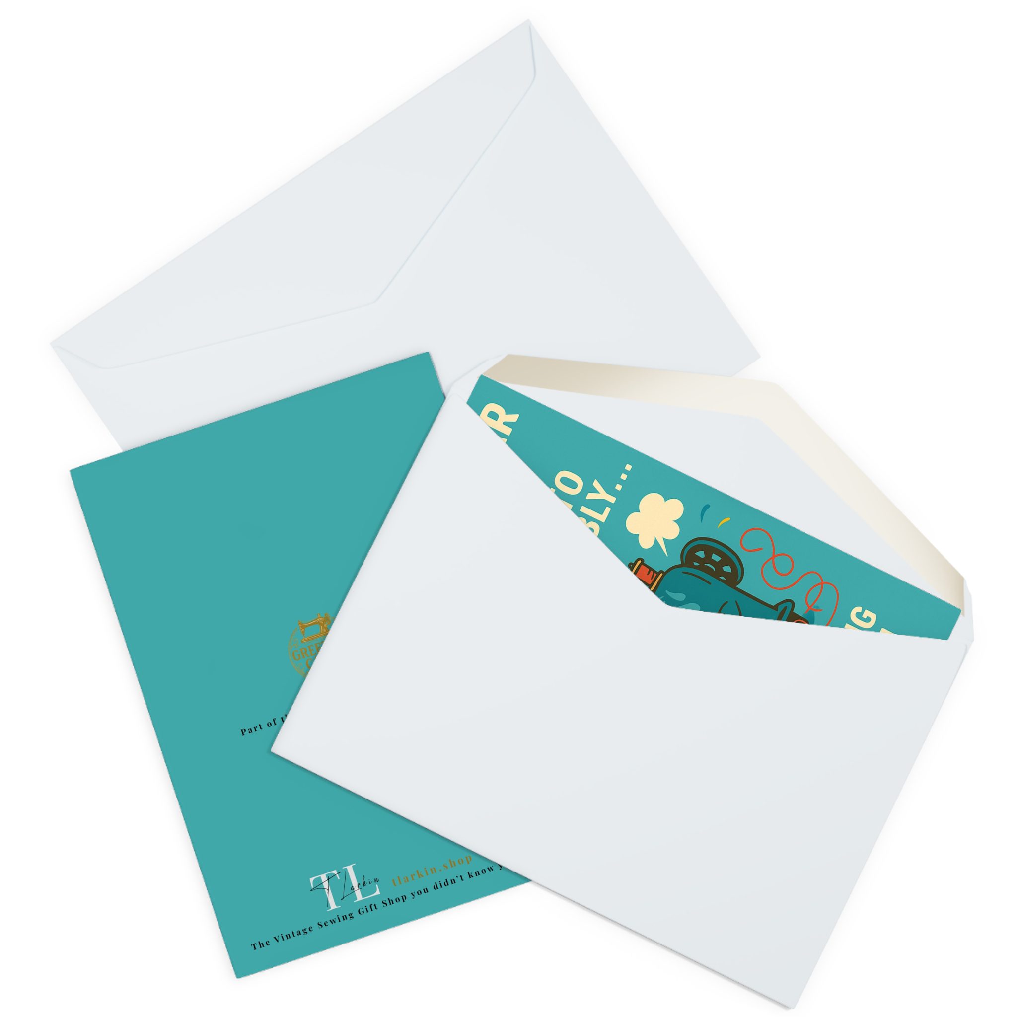 Sewing Birthday Card – “Another Year Older? Try Not to Throw a Wobbly… Like Your Sewing Machine Does!” Funny Sewing Card (Pack of 5) - Image 4