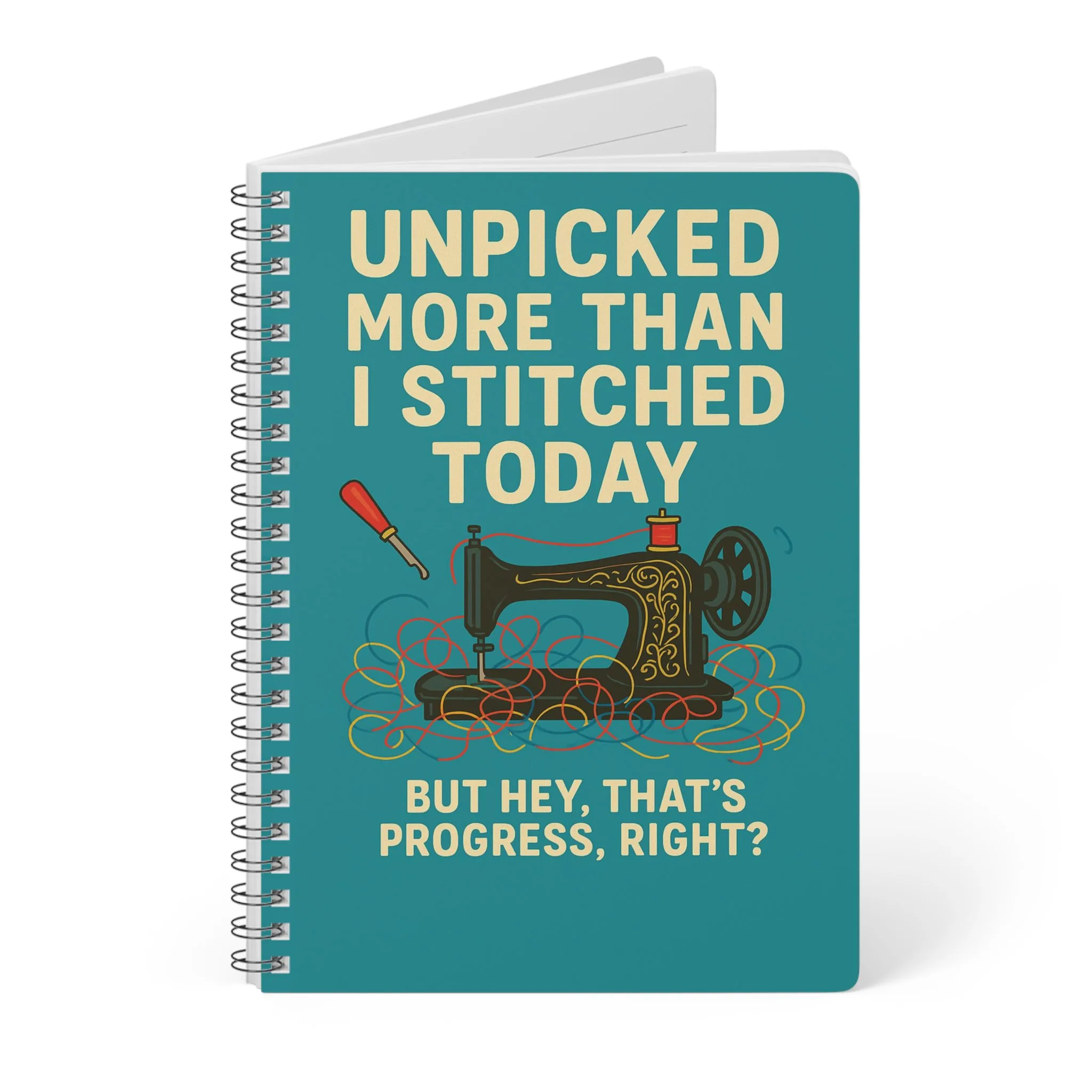 Funny Sewing Journal - Unpicked More Than I Stitched Today Notebook - Gift for Quilters and Sewing Lovers - Image 3