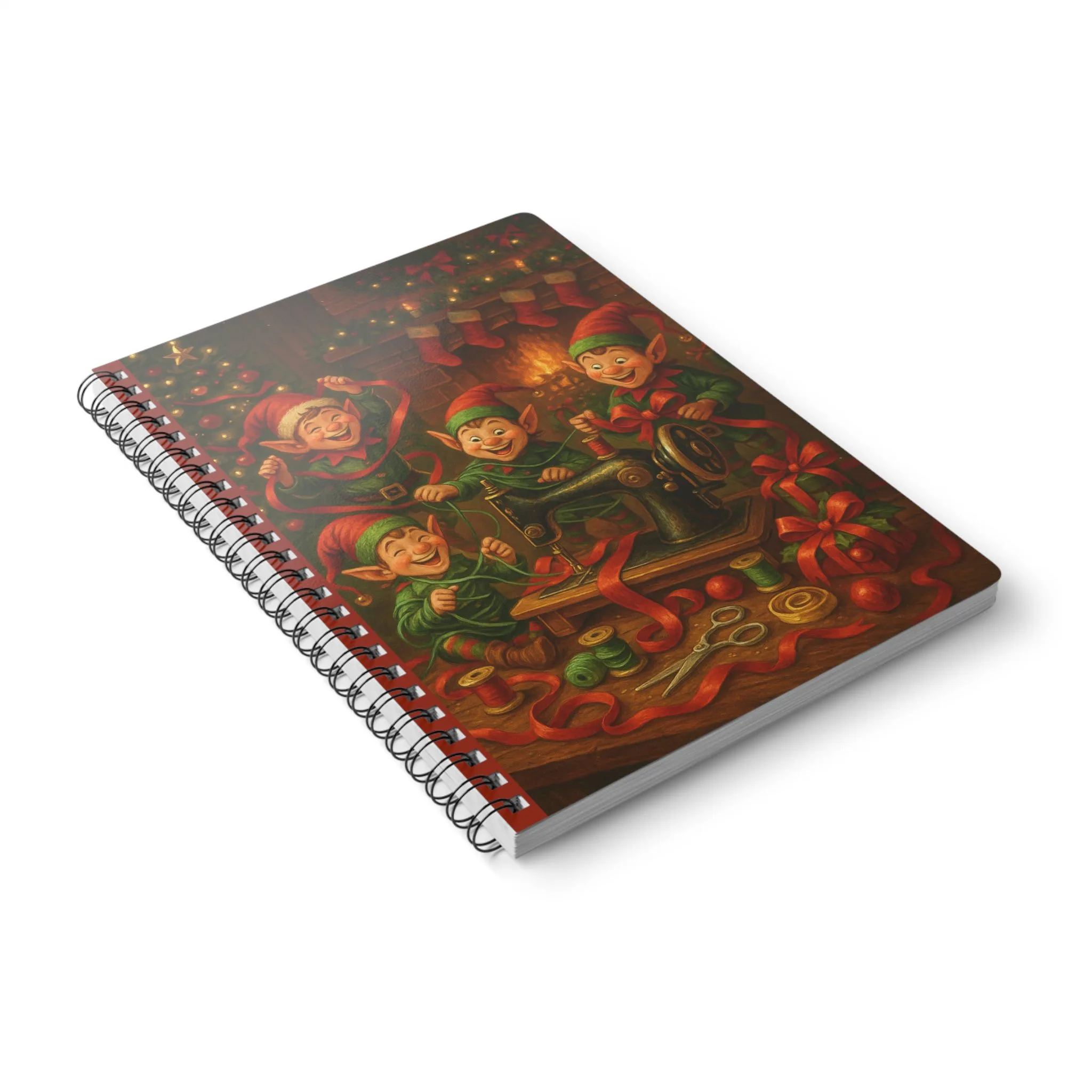 Christmas Elves Sewing Journal - Funny Festive Notebook Gift for Quilters and Sewing Lovers - Image 4